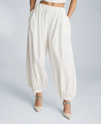 Kenneth Cole Pull On Bubble Leg Pant In White