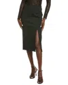 Kenneth Cole Compression Pull-on Column Slit Skirt In Black
