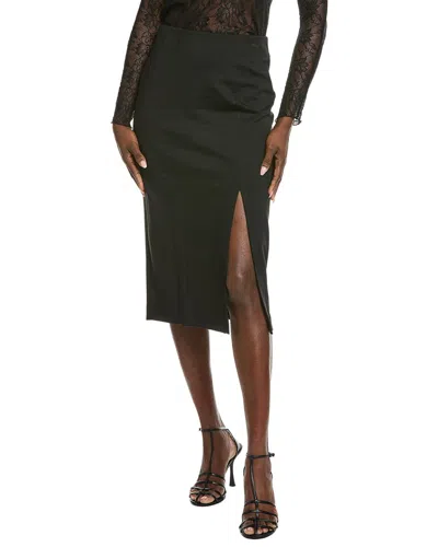 Kenneth Cole Pull On Column Slit Skirt In Black