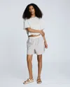 Kenneth Cole Pull-on Elastic Waistband Boxer Shorts In Gray