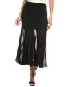 Kenneth Cole Pull-on Fit & Flare Midi Skirt In Black