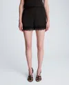 Kenneth Cole Pull On Lace Hem Short In Black