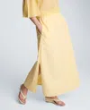 Kenneth Cole Pull On Maxi Skirt With Side Slits In Yellow