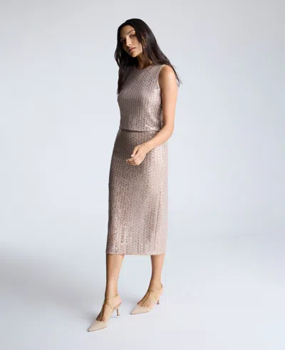 Kenneth Cole Pull-on Sequin Midi Skirt In Multicolor