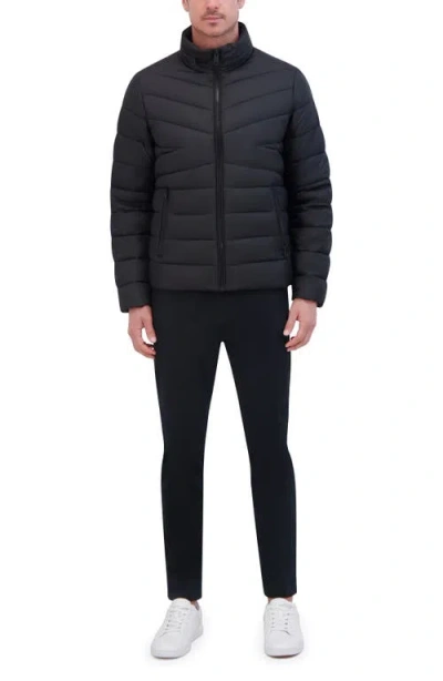 Kenneth Cole Quilted Puffer In Black