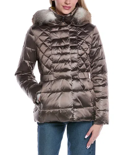 Kenneth Cole Quilted Puffer In Brown