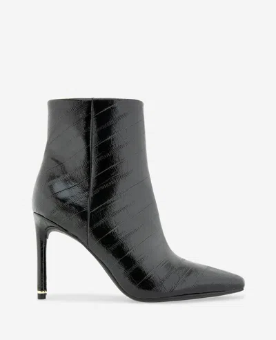 Kenneth Cole Quincy Embossed Eel Heel Ankle Bootie In White