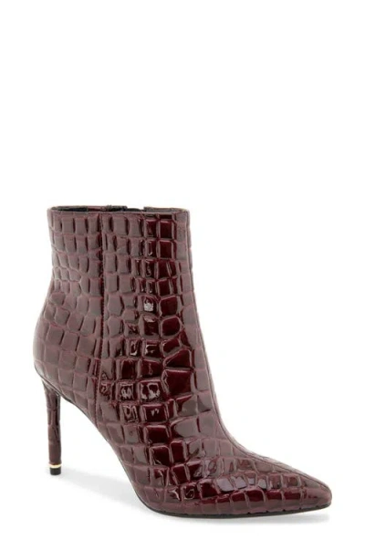 Kenneth Cole Quincy Pointed Toe Bootie In Brown