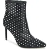 Kenneth Cole Quincy Mesh Micro Stud Heel Ankle Bootie In Black