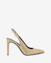 Kenneth Cole Quinnly Crystal Slingback Pointed Toe Pump In Shitake Crystal