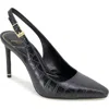 Kenneth Cole Quinnly Slingback Pump In Black Croco