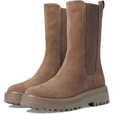 Kenneth Cole Radell Boots Womens Mauve Brown Suede Pull On Chelsea Lion306 In Black