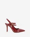 Kenneth Cole Raquel Pointed Toe Slingback Pump In Rio Red Patent