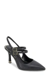 Kenneth Cole Raquel Pointed Toe Slingback Pump In Black Leather