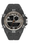Kenneth Cole Reaction Analog & Digital Display Silicone Strap Watch, 50mm In Gray