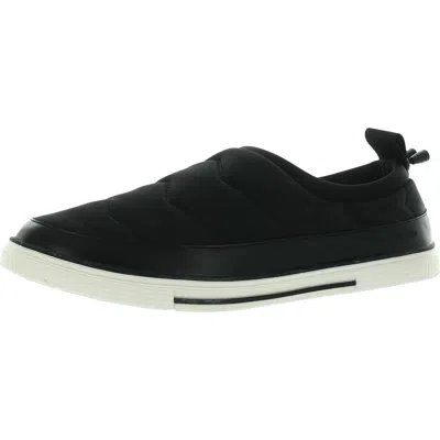 Kenneth Cole Reaction Ankir Quilted Mens Slip On Faux Fur Casual And Fashion Sneakers In Black