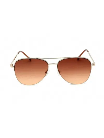 Kenneth Cole Reaction Aviator Sunglasses For Women - Kc2954 In Gold