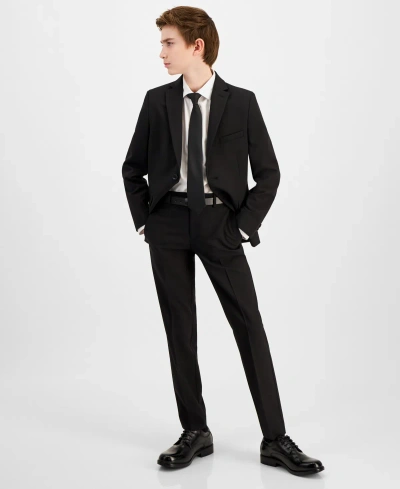 Kenneth Cole Reaction Kids' Big Boys Slim Fit Dress Pants In Black