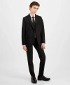 Kenneth Cole Reaction Big Boys Slim Fit Suit Jacket In Black