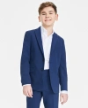 Kenneth Cole Reaction Big Boys Slim Fit Suit Jacket In Blue