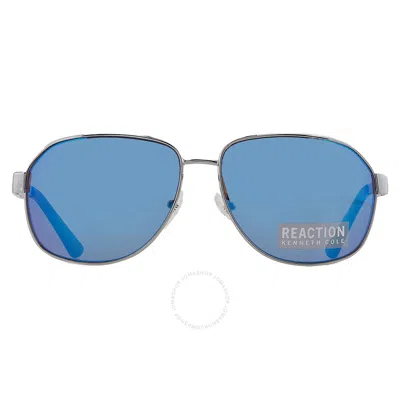 Kenneth Cole Reaction Blue Mirror Men's Sunglasses Rn2809 10x 60 In Black