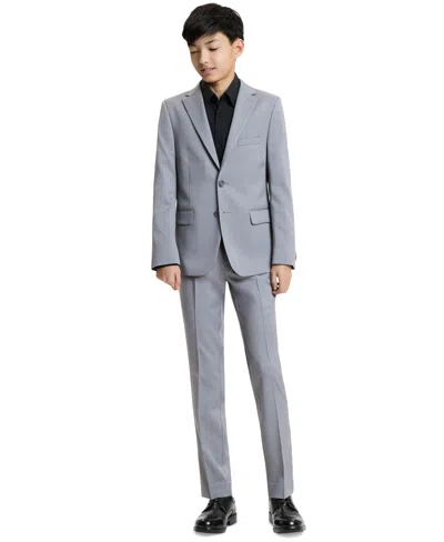 Kenneth Cole Reaction Kids' Boys' 8-20 Button Front Jacket And Pants, 2-piece Set In Gray