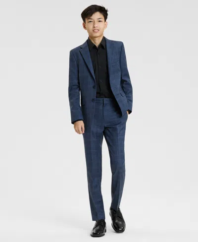 Kenneth Cole Reaction Kids' Boys' 8-20 Single-breasted Blazer & Pants, 2-piece Set In Blue