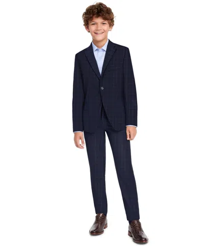 Kenneth Cole Reaction Kids' Boys' 8-20 Slim-fit Two-button Jacket And Pants, 2-piece Set In Blue