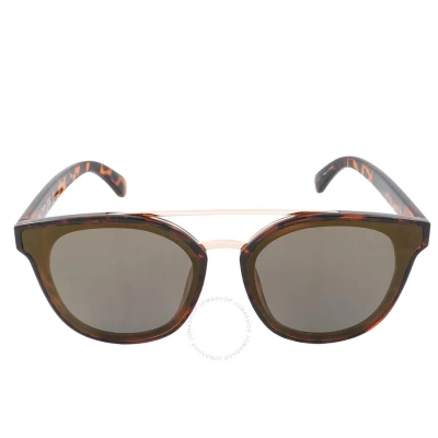 Kenneth Cole Reaction Brown Mirror Round Unisex Sunglasses Kc2835 63