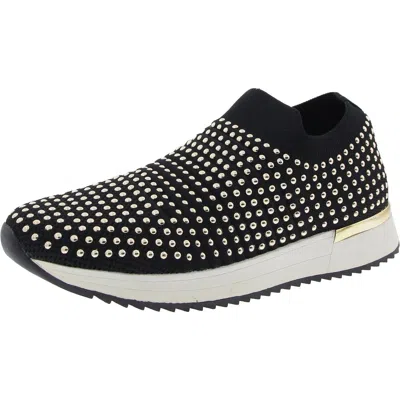 KENNETH COLE REACTION CAMERON JEWEL JOGGER WOMENS EMBELLISHED KNIT SLIP-ON SNEAKERS