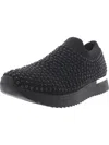 Kenneth Cole Reaction Cameron Jewel Jogger Womens Fitness Lifestyle Slip-on Sneakers In Black