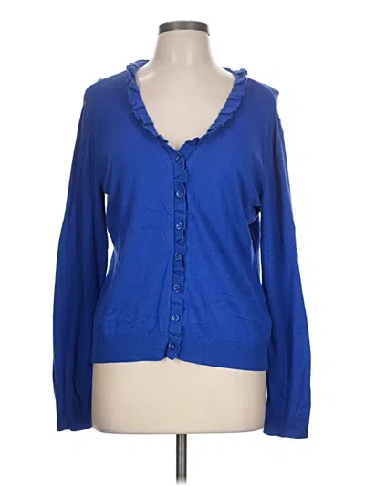 Pre-owned Kenneth Cole Reaction Cardigan Sweater In Blue