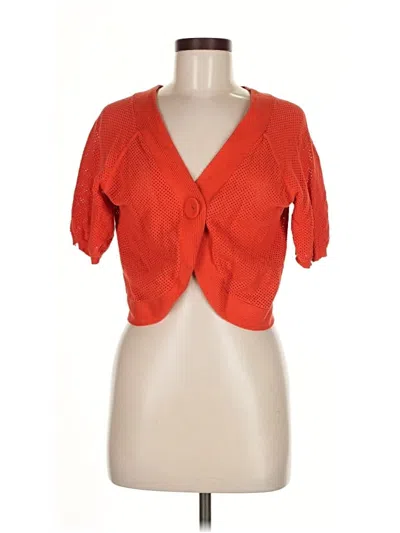 Pre-owned Kenneth Cole Reaction Cardigan Sweater In Orange