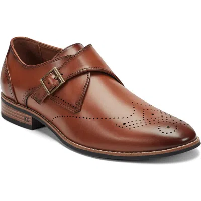Kenneth Cole Reaction Cheer One Buckle Monk Shoe In Brown