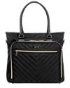 Kenneth Cole Reaction Chelsea Chevron Quilted Duffle Bag In Black