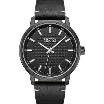 Kenneth Cole Reaction Classic Black Strap Watch, 44mm