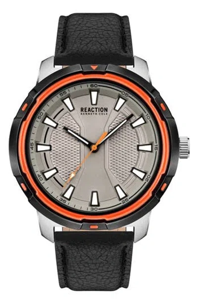 Kenneth Cole Reaction Classic Strap Watch, 48mm In Black