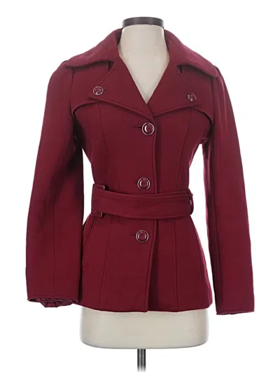Pre-owned Kenneth Cole Reaction Coat In Burgundy