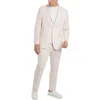 Kenneth Cole Reaction Cork Mens Slub Linen Two-button Suit In Neutral