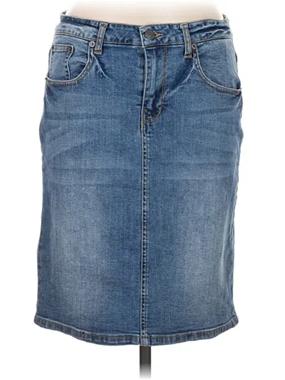 Pre-owned Kenneth Cole Reaction Denim Skirt In Blue