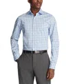 Kenneth Cole Reaction Dress Shirt Men Blue Flex Stretch Collared Ups458 In Blue