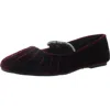 Kenneth Cole Reaction Eimar Womens Embellished Velvet Ballet Flats In Multi