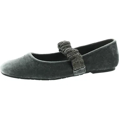 Kenneth Cole Reaction Elema Jewel Womens Embellished Manmade Mary Janes In Grey