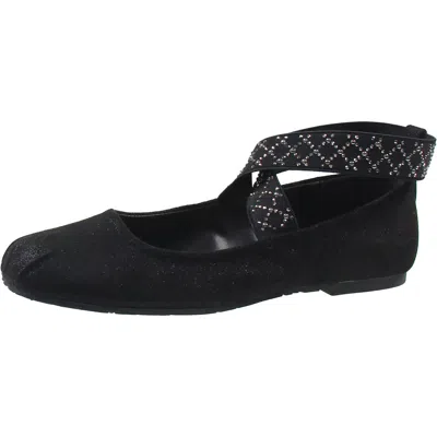 Kenneth Cole Reaction Elizabeth Womens Embellished Man Made Ballet Flats In Blue