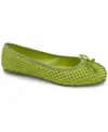 Kenneth Cole Reaction Elstree Mesh Ballet Flats In Lime