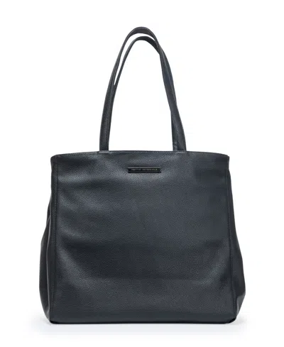Kenneth Cole Reaction Faux Leather Marley 16" Laptop Tote With Removable Laptop Sleeve In Black