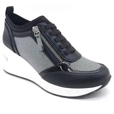 Kenneth Cole Reaction Fiona Womens Glitter Faux Leather Casual And Fashion Sneakers