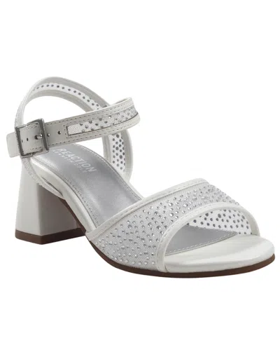 Kenneth Cole Reaction Kids' Girls' 5-11 Buckle Slippers In White