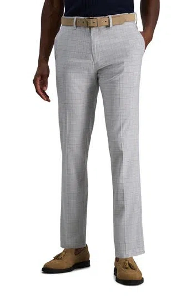 Kenneth Cole Reaction Glen Plaid Stretch Pants In Gray
