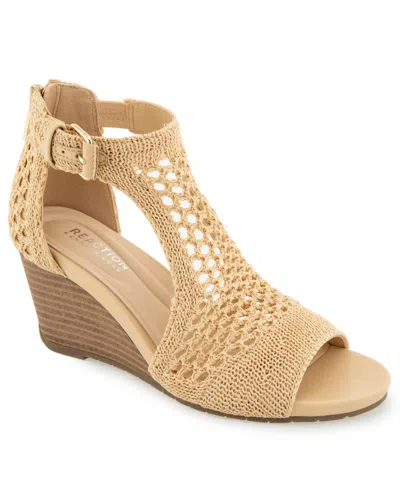 Kenneth Cole Reaction Gracie Wedge Sandals In Brown
